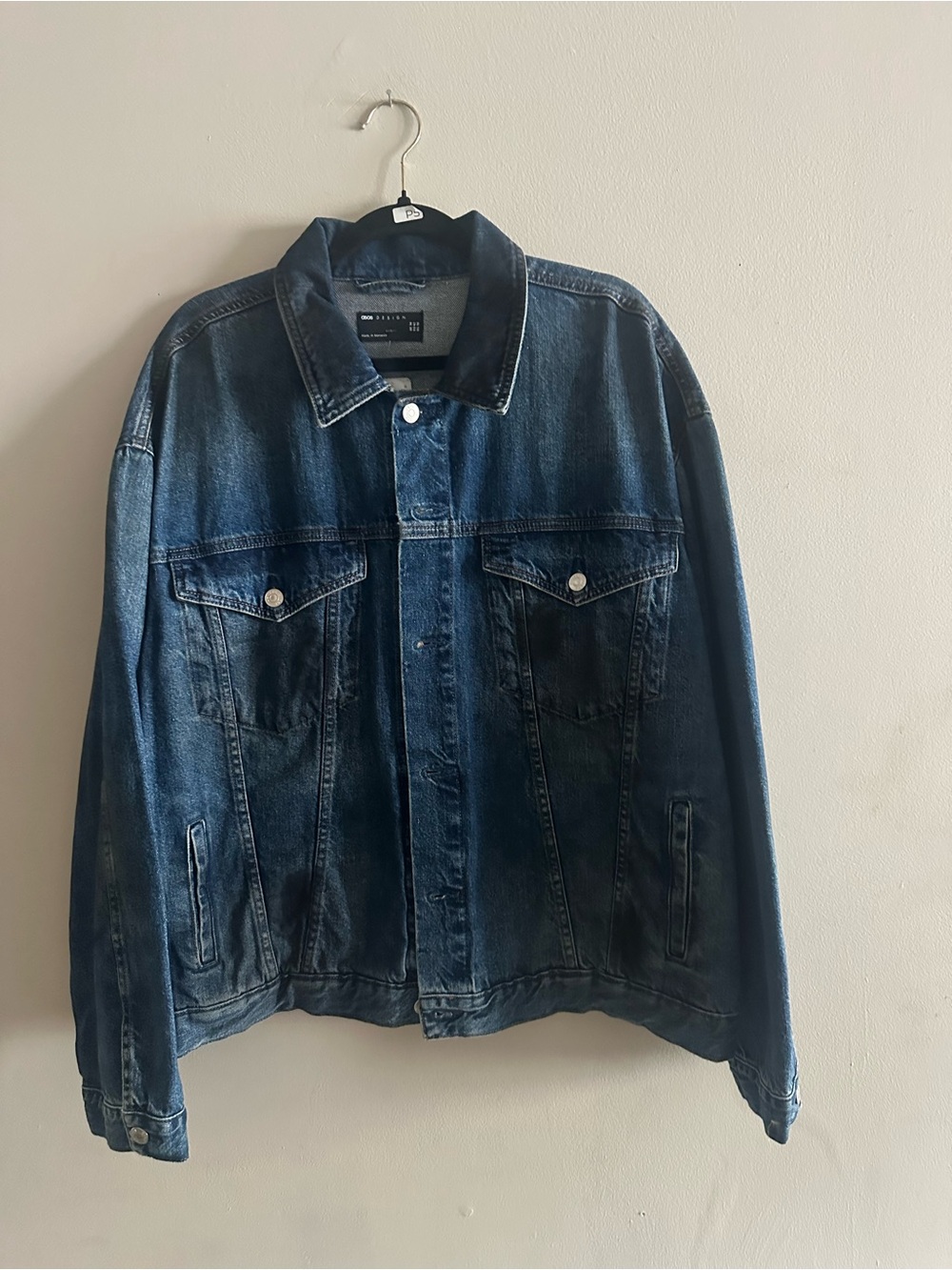 NWT ASOS Dark Blue Denim Jacket - Classic Trucker Style Size 10